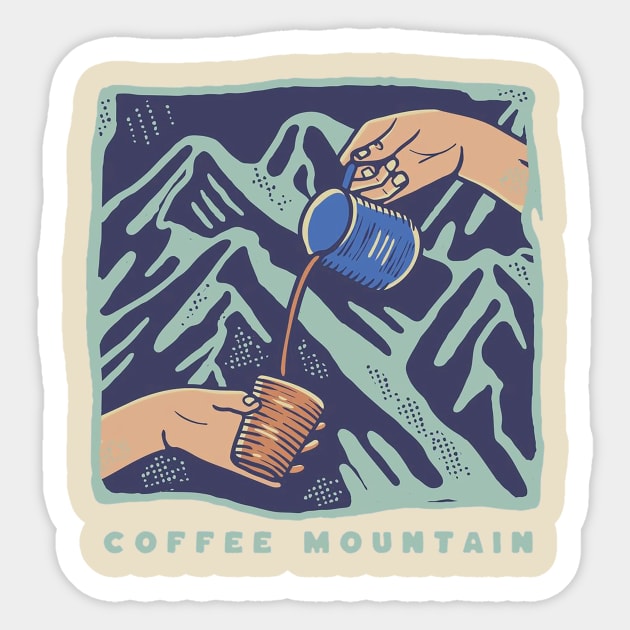 Coffee Mountain Sticker by YouthNewts